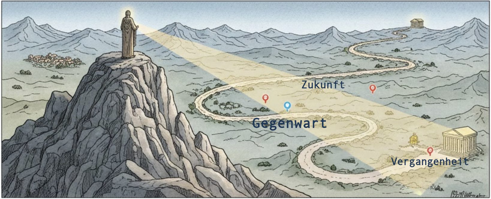 Die ewige Perspektive des Berggipfels